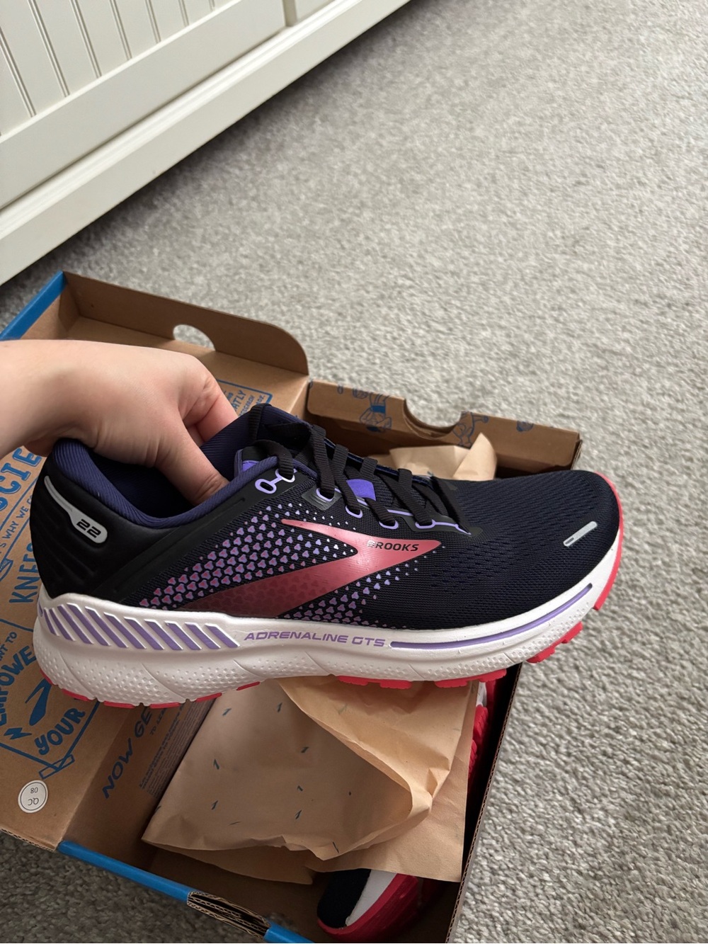Brooks Adrenaline GTS 22 Women's Running Shoes Box - Blue